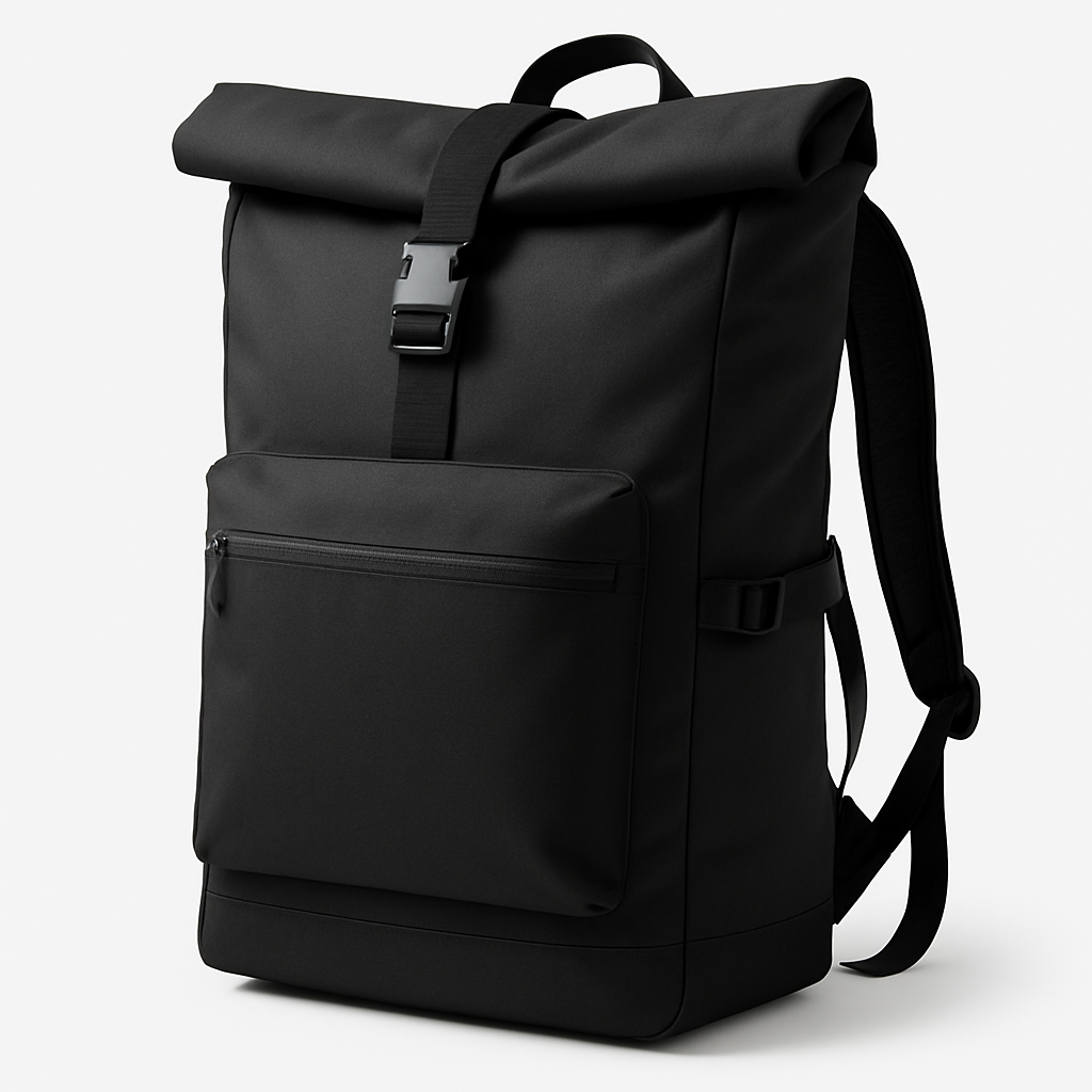 URLIFE Gear 25L Roll-Top Cycling Rucksack - Black
