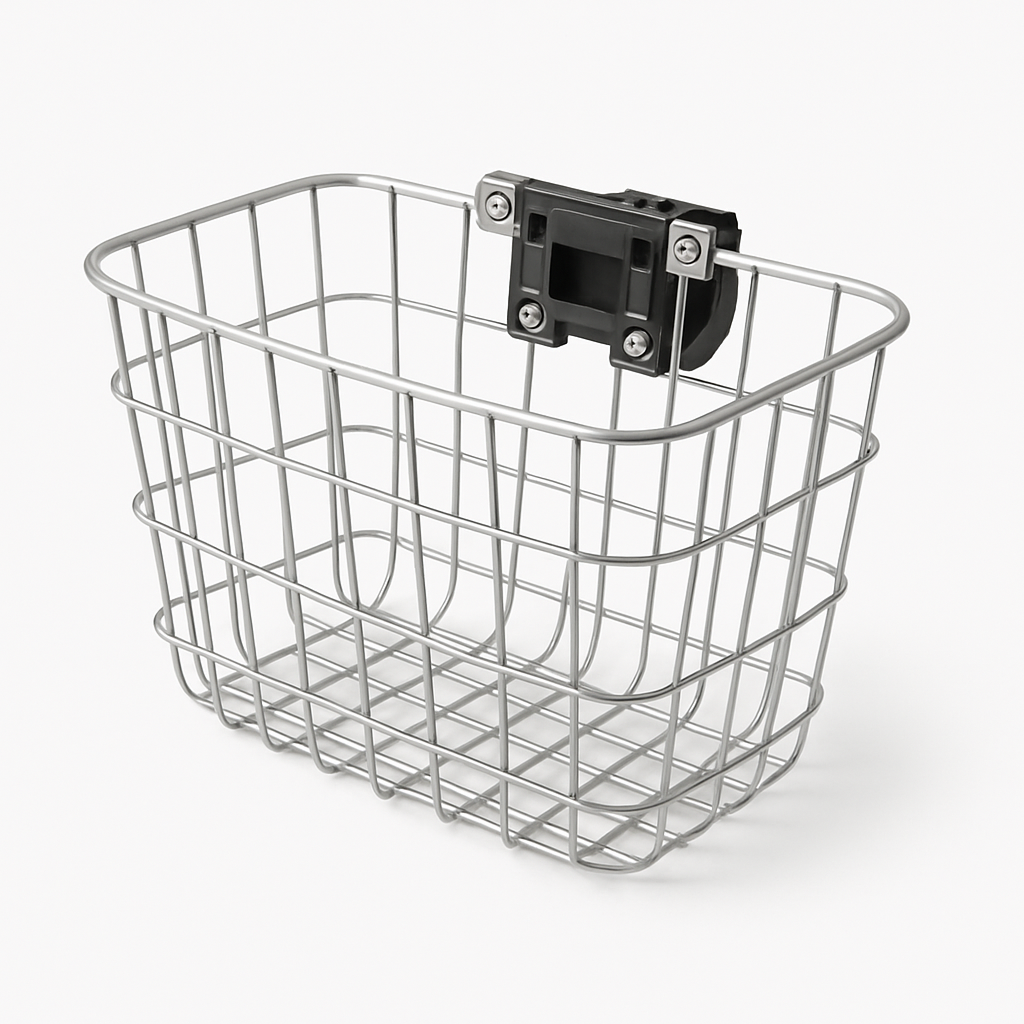 URLIFE Gear Quick-Release Front Basket - Silver